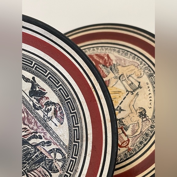 Vintage Miniature Greek Mythology Ceramic Plates, Set of 2, Made in Greece - Picture 9 of 13